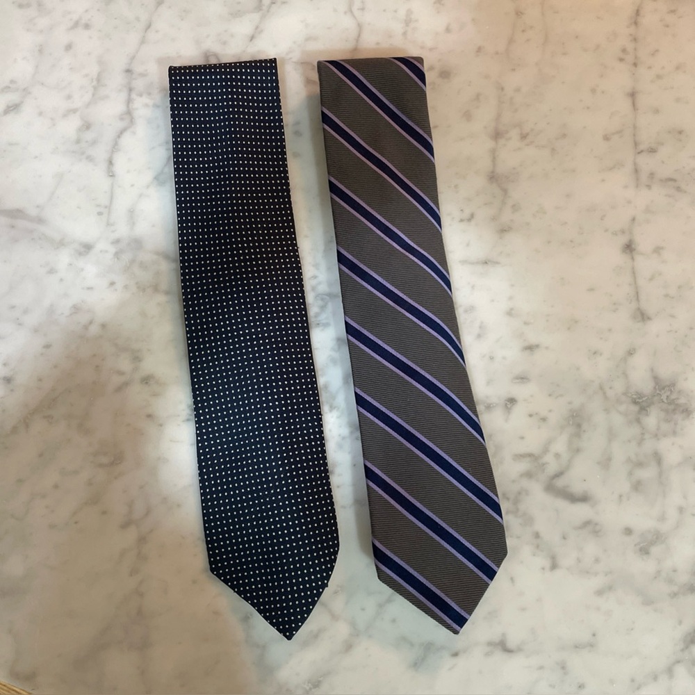 Classic Loro Piana Dot Made In Italy Robert Talbot Repp Stripe Tie Lot 100% Silk